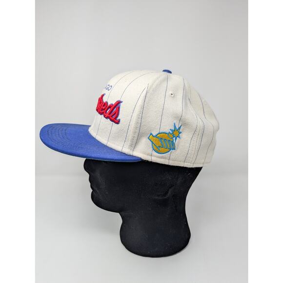 The Hundreds x Back to the Future Chicago 2015 Blue Cream Snapback Hat Pinstripe - Picture 3 of 7